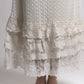 maxi vintage lace skirt. lace skirt.