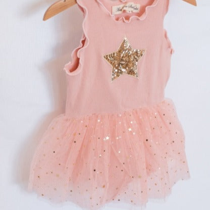 Star Tulle tutu romper. Pink