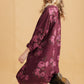 Amelia floral linen dress. Bordeaux