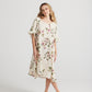 Audrey Linen Dress. Cream