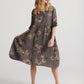 Audrey Linen Dress. Charcoal