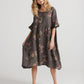 Audrey Linen Dress. Charcoal