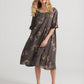 Audrey Linen Dress. Charcoal