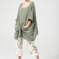 Camilla cotton Top . Olive green