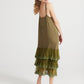 Evangeline slip dress. Moss