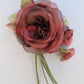 Peony, Velvet Peony, Millinery Flower. burgundy peony.