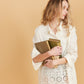 Gwendolyn long lace shirt. Cream