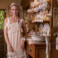 Miss Violet`s linen and lace apron. Blush.