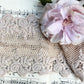 Vintage rose lace. Pale antique
