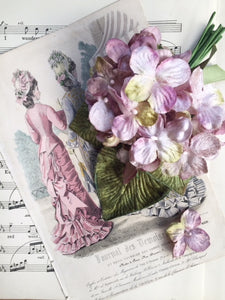 Velvet hydrangea posy pale vintage mauve