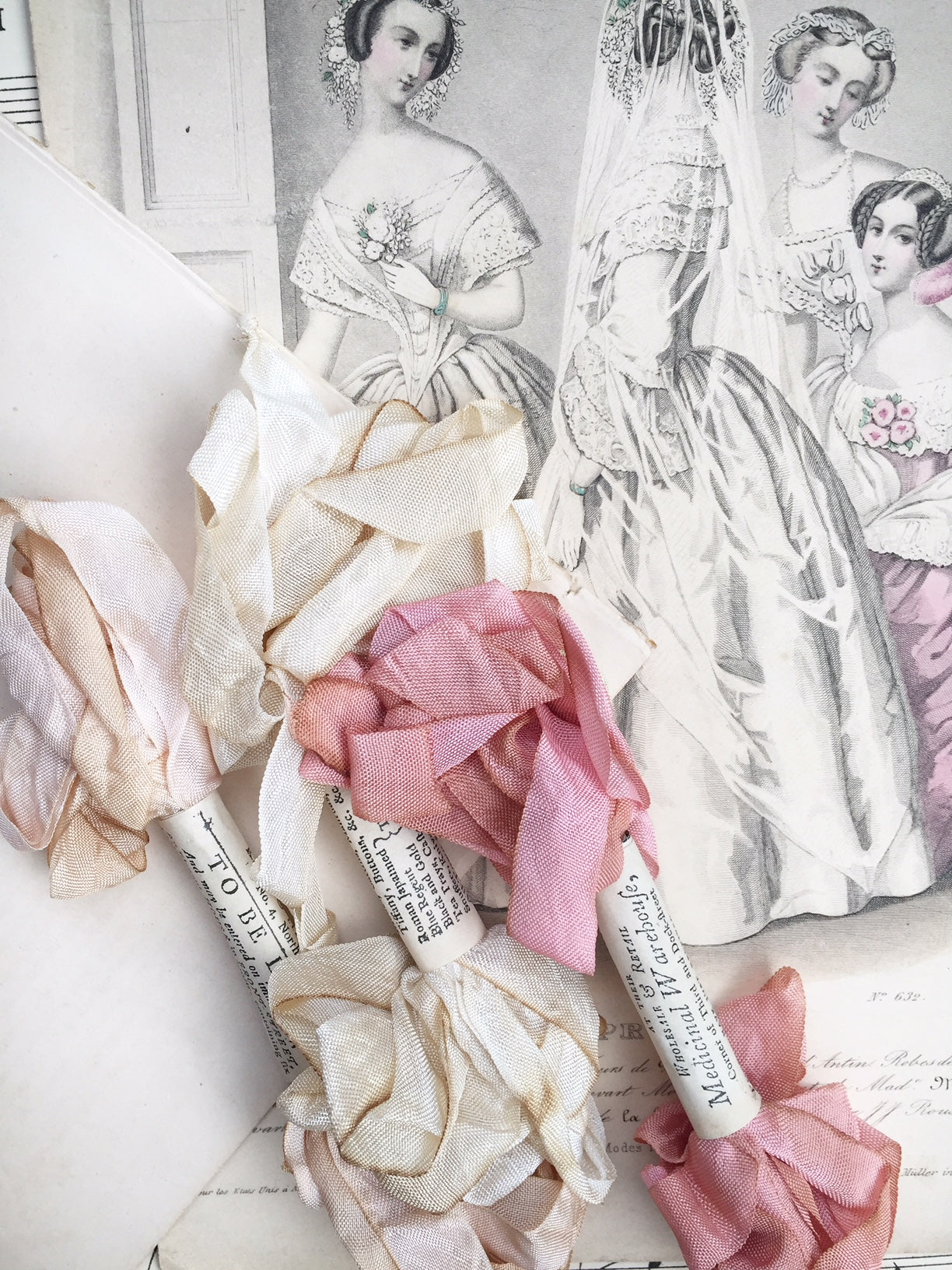 Marie Antoinette hand dyed ribbon collection