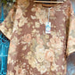 Contessa Linen top. Vintage Rose. Tobacco.