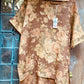 Contessa Linen top. Vintage Rose. Tobacco.