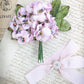 velvet viola posy. millinery flowers.