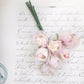 rosebud posy. velvet rosebuds.