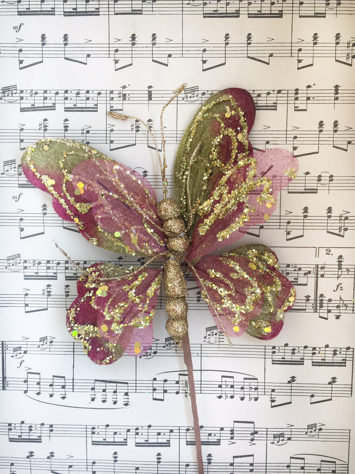 Vintage velvet butterfly set 3.