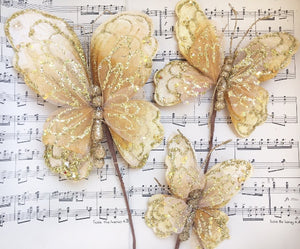 Vintage velvet butterfly set 3.