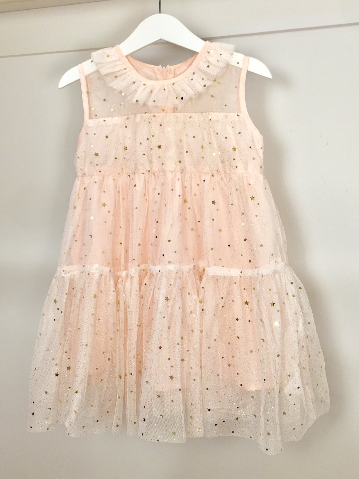 Twinkle Twinkle Little Star dress . Pale pink.