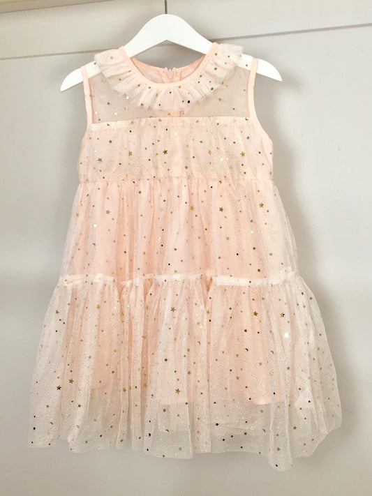 Twinkle Twinkle Little Star dress . Pale pink.