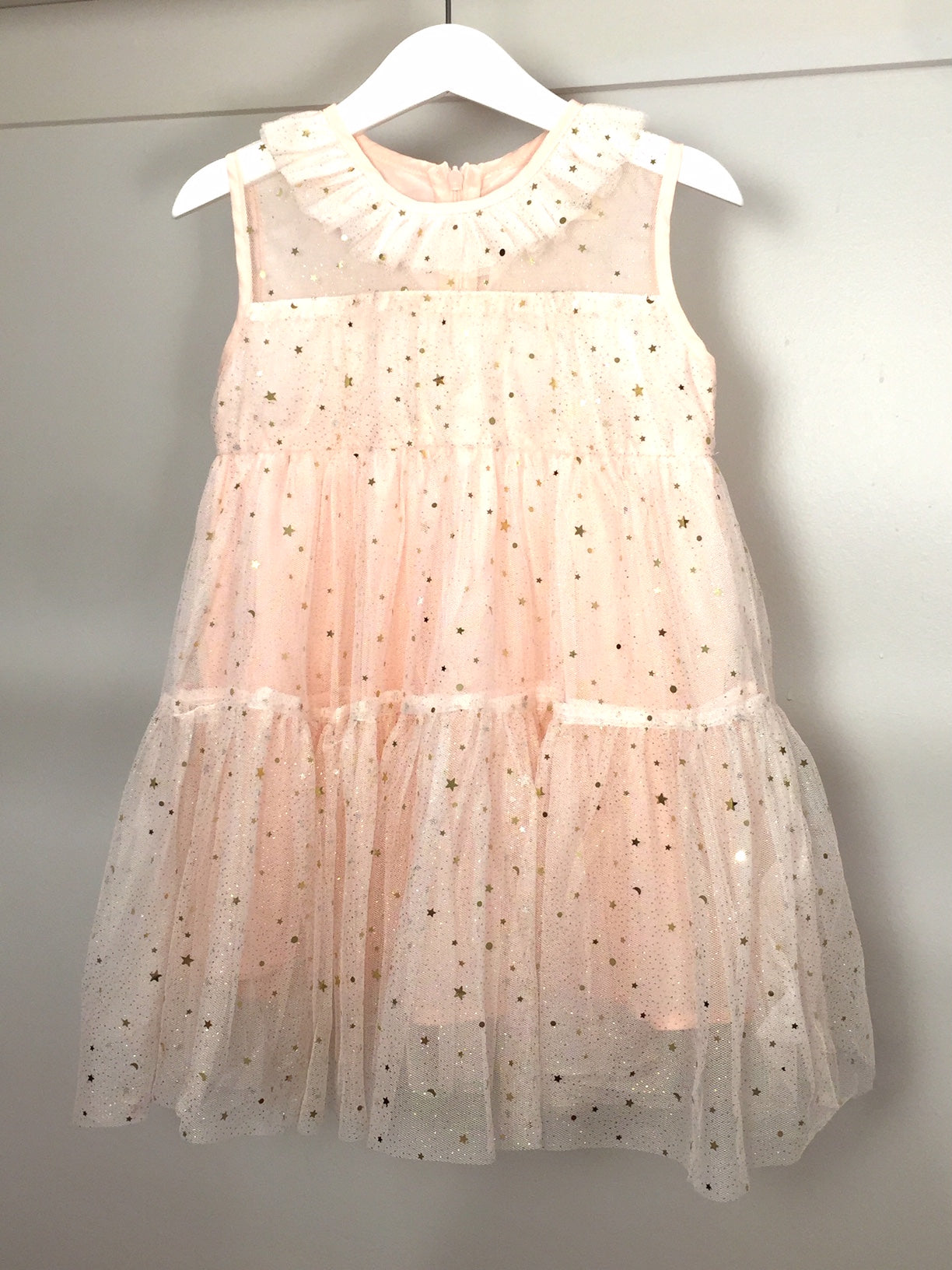 Twinkle Twinkle Little Star dress . Pale pink.
