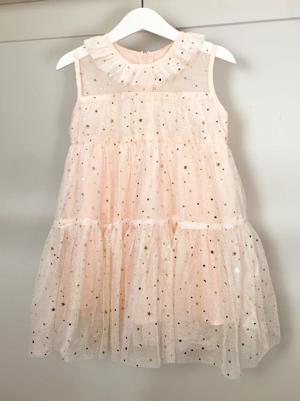 Twinkle Twinkle Little Star dress . Pale pink.