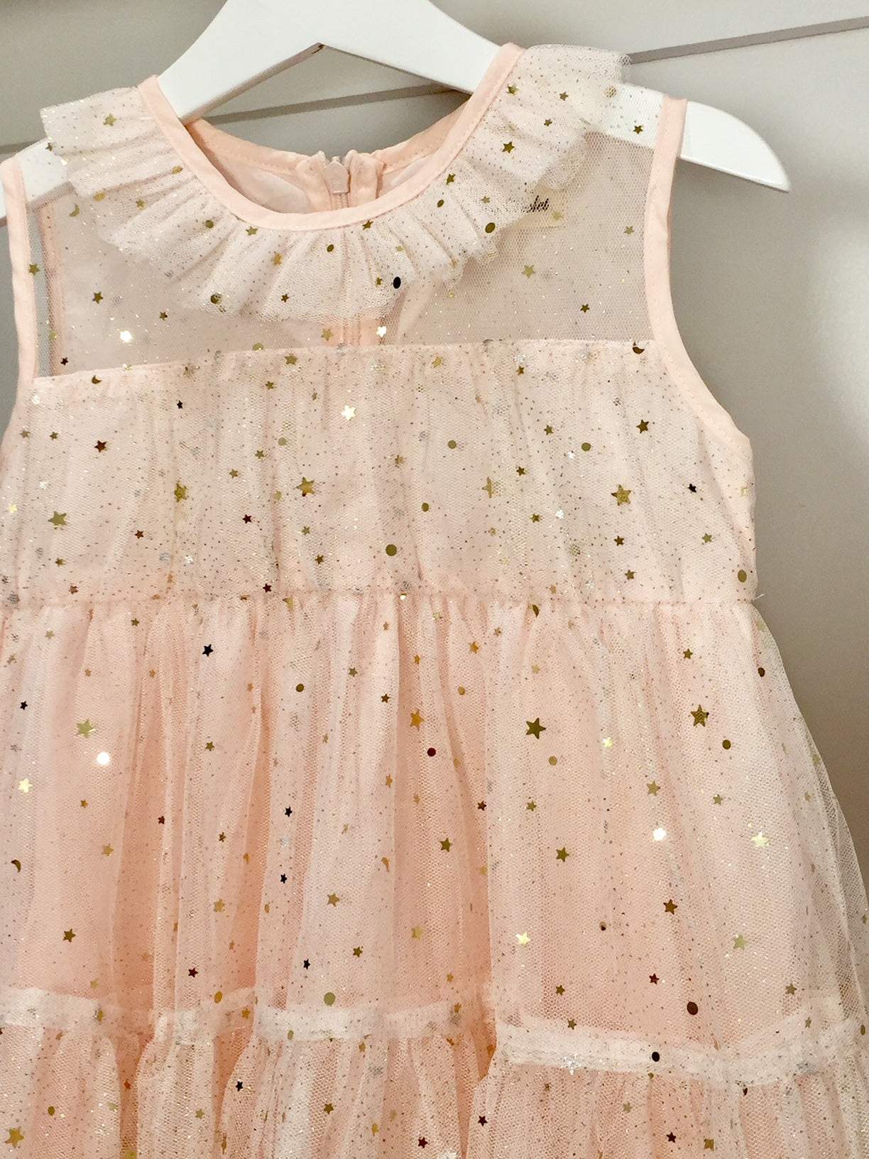 Twinkle Twinkle Little Star dress . Pale pink.