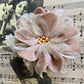 Tea dyed velvet and lace flower brooch.