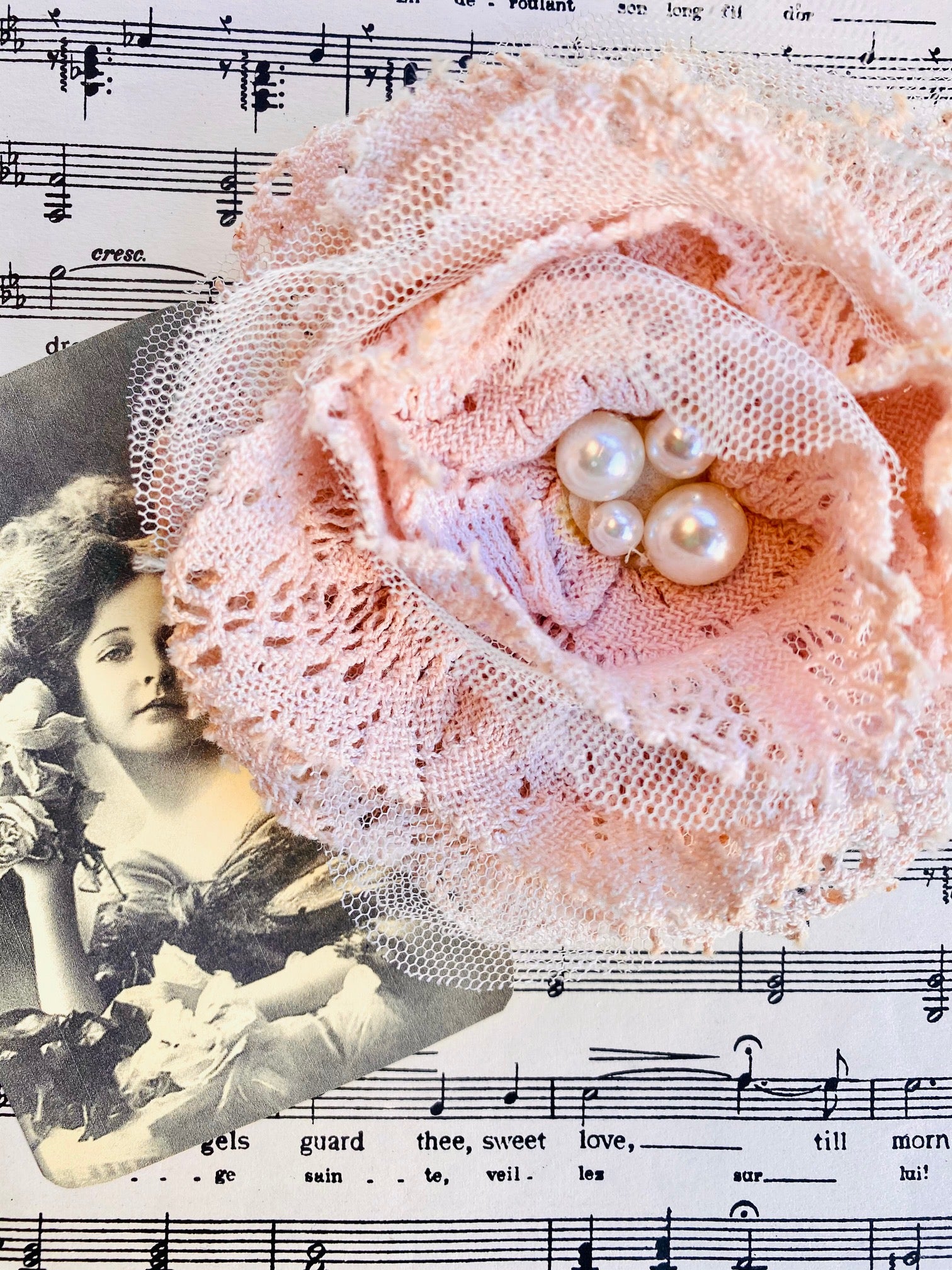 Vintage on sale rose brooch