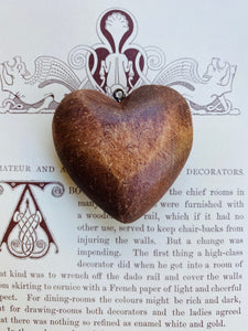 Hand carved vintage wooden hearts.