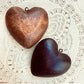 Hand carved vintage wooden hearts.