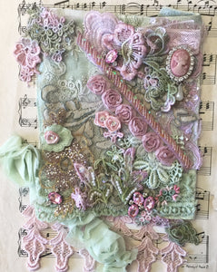 Embellishment Pack. Marie Antoinette Pink and Green.
