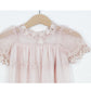 Heirloom Cherub Lace baby dress . Blush & cream