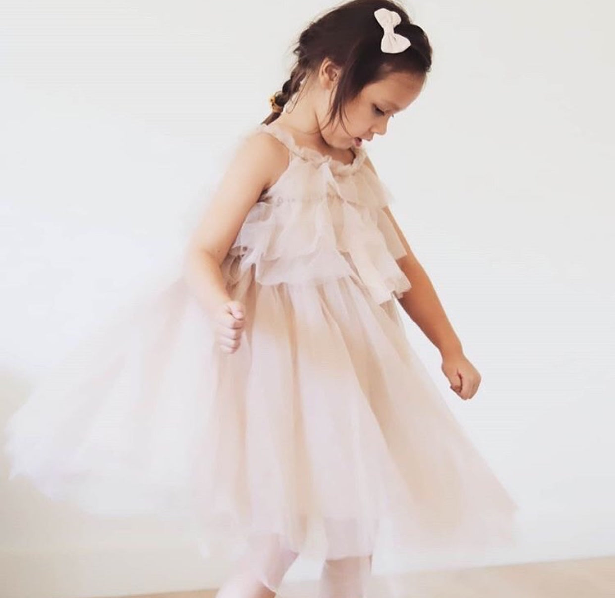 Fairy Floss Tulle Dress . Champagne