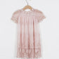 Heirloom Cherub Lace baby dress . Blush & cream