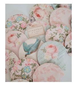 Rose & Violet's Garden fabric. Garden Party. Blush