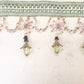 Fairybell flower bead.   Champagne and Olive