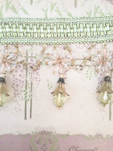 Fairybell flower bead.   Champagne and Olive