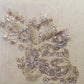 Gold Glittered Lace. Roses and leaves design.