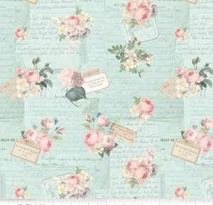Rose and Violet`s Garden Fabric. Songbird Fat Quarter Collection No 5