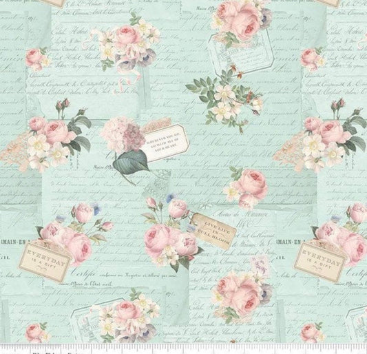 Rose & Violet`s Garden fabric.  Garden Party . Songbird