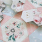 Rose & Violet`s Garden fabric. Garden Party. Blush