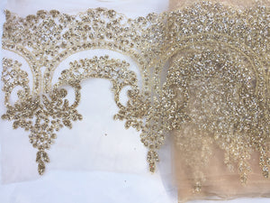 Gold Glittered Lace ... wide scalloped edging