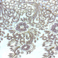 Gold Glittered Lace. Roses and leaves design.