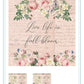 Rose & Violet`s Garden Fabric. Script Panel.