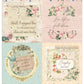 Rose & Violet`s Garden Fabric. Script Panel.