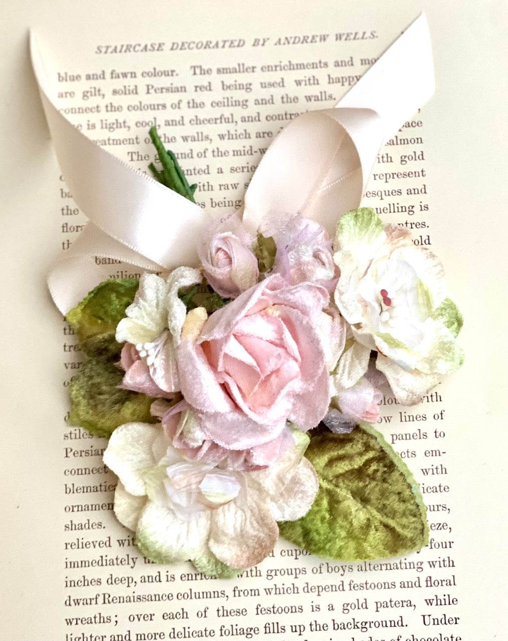 Posy of flowers. Roses and Cream.