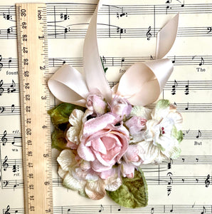 Posy of flowers. Roses and Cream.