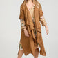 Sabine Linen  Duster coat. Tobacco