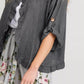 Fifi linen Jacket. Charcoal