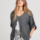 Fifi linen Jacket. Charcoal